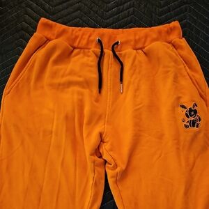 Lucky Charm 2XL Orange Jogger Unisex Sweat Pants With Zipper Ankles